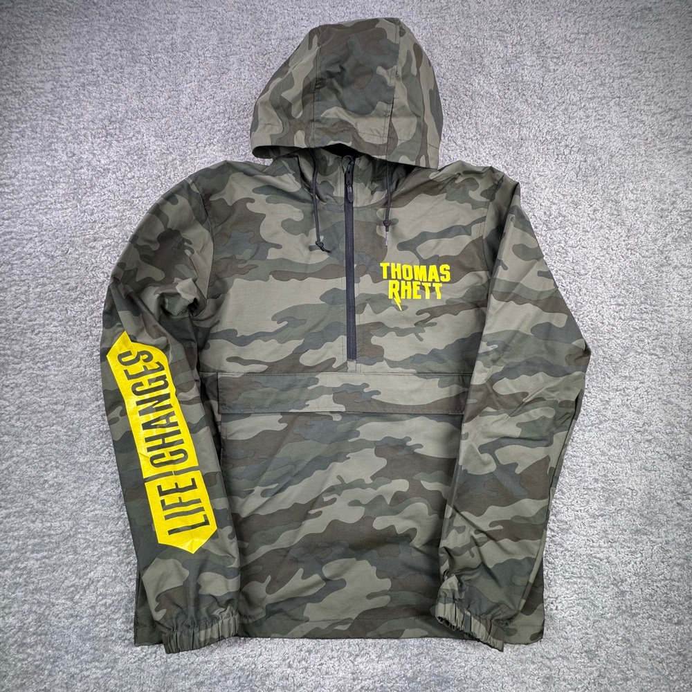 Thomas Rhett Life Changes Camouflage Anorak‎ Hooded Jacket Size L